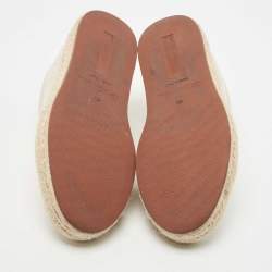 Pre Owned Loro Piana Beige Canvas Espadrille Sneakers Size 40