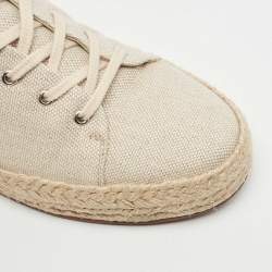 Pre Owned Loro Piana Beige Canvas Espadrille Sneakers Size 40