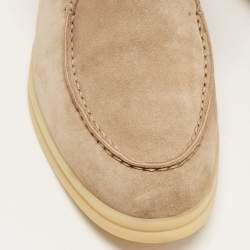 Pre Owned Loro Piana Beige Fur and Suede Open Walk Boots Size 39