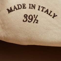 Pre Owned Loro Piana Grey Suede Babouche Charms Walk Mules Size 39.5