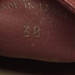 Pre Owned Loro Piana Burgundy Suede Summer Walk Loafers Size 38