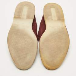 Pre Owned Loro Piana Burgundy Suede Summer Walk Loafers Size 38