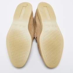 Loro Piana Beige Suede Summer Charms Walk Loafers Size 39.5
