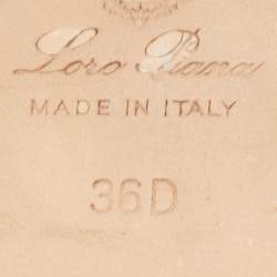 Pre Owned Loro Piana Navy Blue Suede Summer Charms Walk Slides Size 36