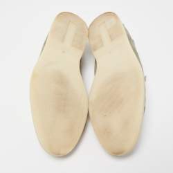 Pre Owned Loro Piana Light Green Suede Summer Charms Walk Loafers Size 38