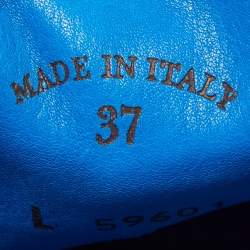 Loro Piana Blue Suede Babouche Charms Walk Mules Size 37