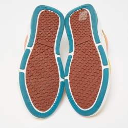 Pre Owned Loro Piana Multicolor Leather and Suede Play Sneakers Size 38