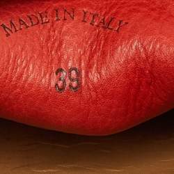 Pre Owned Loro Piana Orange Suede Summer Charms Walk Slip On Loafers Size 39