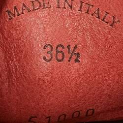 Pre Owned Loro Piana Coral Red Suede Summer Charms Walk Loafers Size 36.5