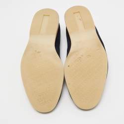 Pre Owned Loro Piana Navy Blue Suede Summer Charms Walk  Loafers Size 41