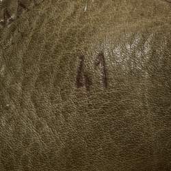 Pre Owned Loro Piana Green Suede Summer Charms Walk Loafers Size 41