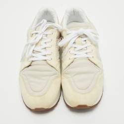 Pre Owned Loro Piana Two Tone Neoprene and Suede My Wind Sneakers Size 36