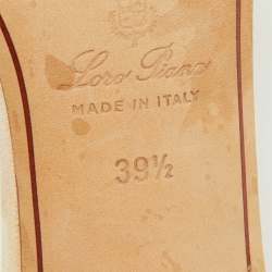 Pre Owned Loro Piana Beige Suede Summer Charms Slide Sandals Size 39.5