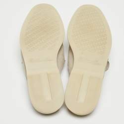 Pre Owned Loro Piana Grey Suede Babouche Charms Walk Mules Size 42