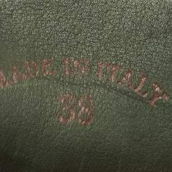 Pre Owned Loro Piana Green Suede Summer Charms Walk Loafers Size 38