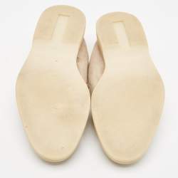 Pre Owned Loro Piana Beige Suede Summer Charms Walk Loafers Size 35.5