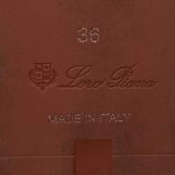 Pre Owned Loro Piana Brown Suede Nuages Low Top Sneakers Size 36