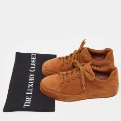 Pre Owned Loro Piana Brown Suede Nuages Low Top Sneakers Size 36