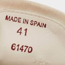 Pre Owned Loro Piana Light Grey Suede My Charms Espadrille Flats Size 41