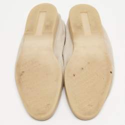 Pre Owned Loro Piana Light Grey Suede Summer Charms Walk Loafers Size 39