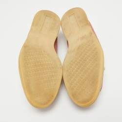 Pre Owned Loro Piana Pink Suede Summer Charms Walk Loafers Size 38