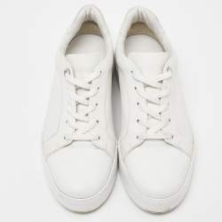 Pre Owned Loro Piana White Leather Nuages Sneakers Size 37.5
