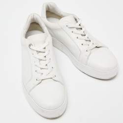 Pre Owned Loro Piana White Leather Nuages Sneakers Size 37.5