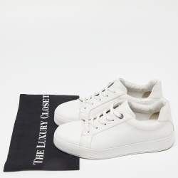 Pre Owned Loro Piana White Leather Nuages Sneakers Size 37.5
