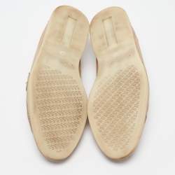 Pre Owned Loro Piana Beige Suede Summer Charms Walk Loafers Size 39.5