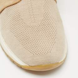 Pre Owned Loro Piana Beige Fabric 360 LP Flexy Walk Low Top Sneakers Size 38