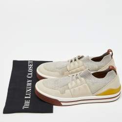 Loro Piana Grey Fabric 360 Flexy Walker Slip On Sneakers Size 40