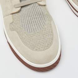 Loro Piana Grey Fabric 360 Flexy Walker Slip On Sneakers Size 40