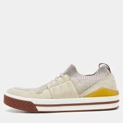 Loro Piana Grey Fabric 360 Flexy Walker Slip On Sneakers Size 40