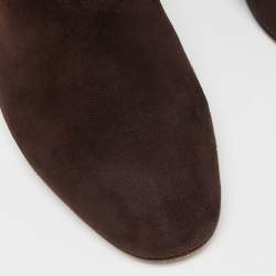 Pre Owned Loro Piana Brown Suede Knee Length Boots Size 39