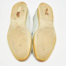 Pre Owned Loro Piana Mint Green Suede Summer Charms Walk Loafers Size 37