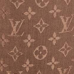 Pre Owned Louis Vuitton Brown Monogram Silk Blend Classic Shawl 