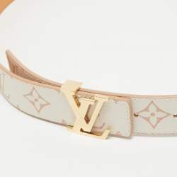 Pre Owned Louis Vuitton Dune Monogram Canvas LV Initiales Reversible Belt 85CM