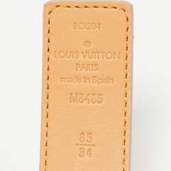 Pre Owned Louis Vuitton Dune Monogram Canvas LV Initiales Reversible Belt 85CM