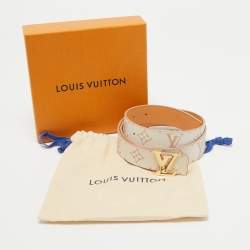 Pre Owned Louis Vuitton Dune Monogram Canvas LV Initiales Reversible Belt 85CM