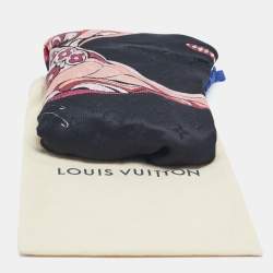 Louis Vuitton Black Silk Blend World Of Love Monogram Shawl