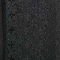 Louis Vuitton Black Silk Blend Classique Monogram Scarf 