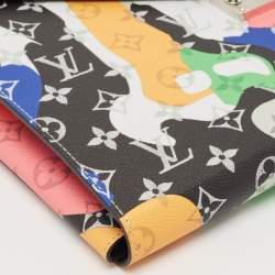 Pre Owned Louis Vuitton x KidSuper Multicolor Monogram Portrait Canvas Mark Folder