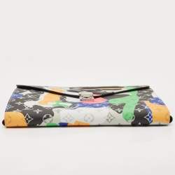 Pre Owned Louis Vuitton x KidSuper Multicolor Monogram Portrait Canvas Mark Folder