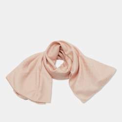 Louis Vuitton Rose Poudre Monogram Silk and Wool Evermore Shawl 