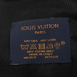 Louis Vuitton Black Silk & Wool Monogram Classic Shawl