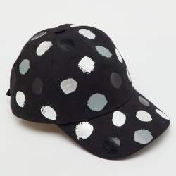 Pre Owned Louis Vuitton x Yayoi Kusama Black Cotton Infinity Dots Baseball Cap 