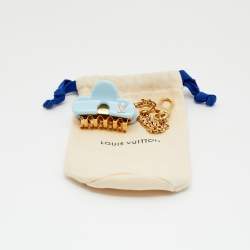 مملوكة مسبقًا Louis Vuitton LV Hair Clip Bag Charm Blue Plexiglass