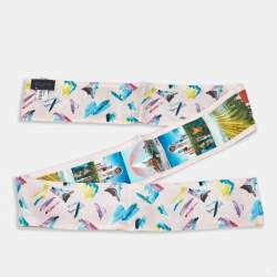 Pre Owned وشاح باندو حريري لويس فويتون طبعة محدودة وردي سبلاش روز دو نيكولا غيسكيير