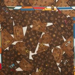 مملوكة مسبقًا Louis Vuitton Brown Personally LV Silk Scarf