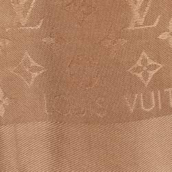 مملوكة مسبقًا Louis Vuitton Cappuccino Silk Classic Monogram Shawl
